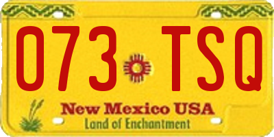 NM license plate 073TSQ