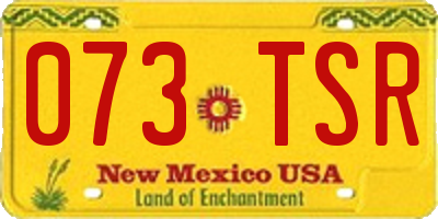 NM license plate 073TSR