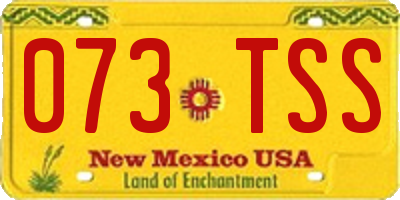NM license plate 073TSS