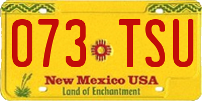 NM license plate 073TSU