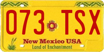 NM license plate 073TSX