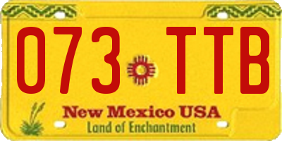 NM license plate 073TTB