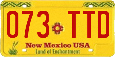 NM license plate 073TTD