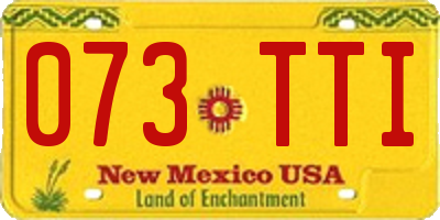 NM license plate 073TTI