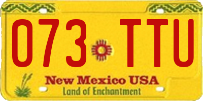 NM license plate 073TTU