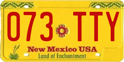 NM license plate 073TTY