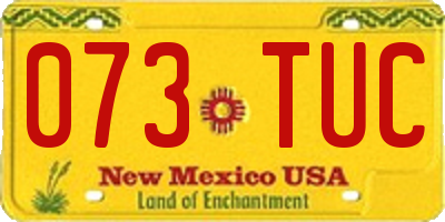 NM license plate 073TUC