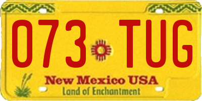 NM license plate 073TUG