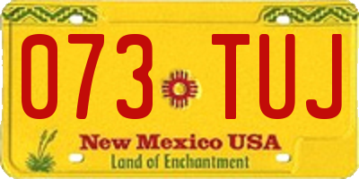 NM license plate 073TUJ