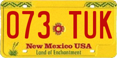 NM license plate 073TUK