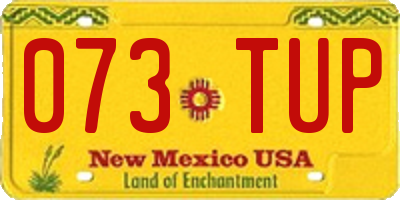 NM license plate 073TUP