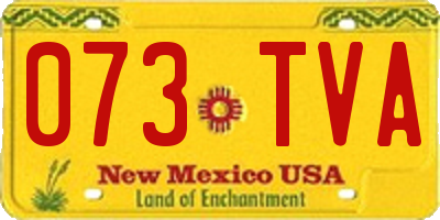 NM license plate 073TVA
