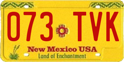 NM license plate 073TVK