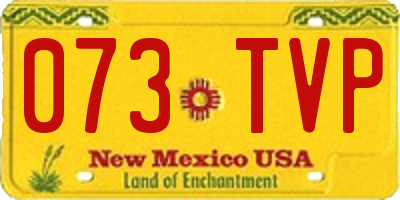 NM license plate 073TVP