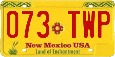 NM license plate 073TWP
