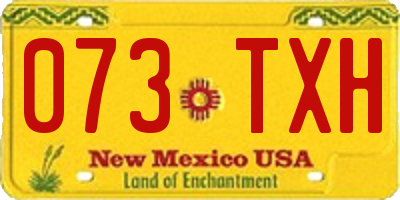 NM license plate 073TXH