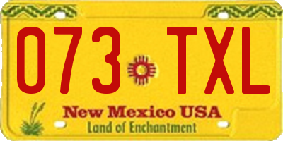 NM license plate 073TXL