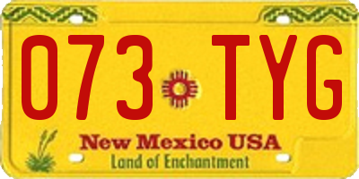 NM license plate 073TYG