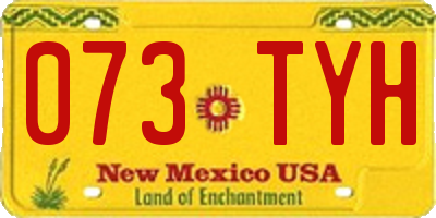 NM license plate 073TYH