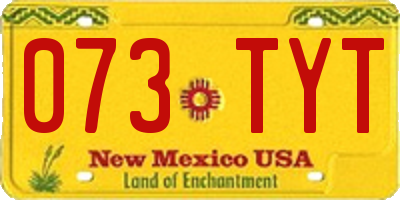 NM license plate 073TYT