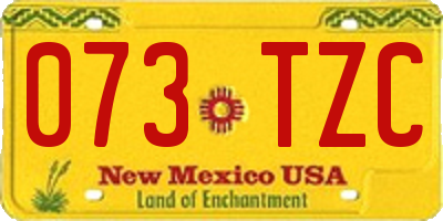 NM license plate 073TZC