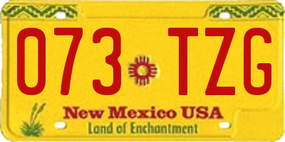 NM license plate 073TZG