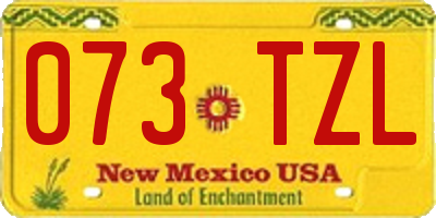 NM license plate 073TZL