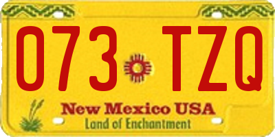 NM license plate 073TZQ