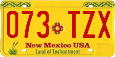 NM license plate 073TZX