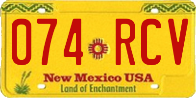 NM license plate 074RCV