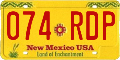 NM license plate 074RDP