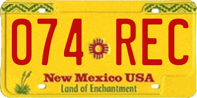 NM license plate 074REC