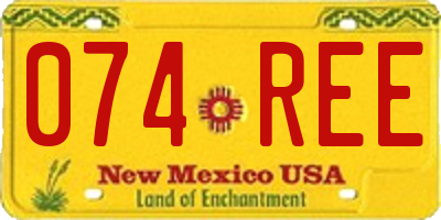 NM license plate 074REE
