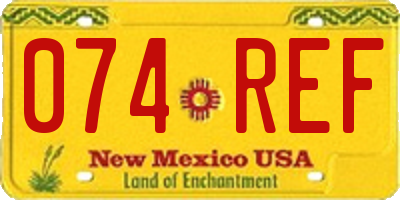 NM license plate 074REF