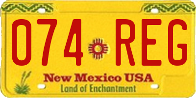 NM license plate 074REG