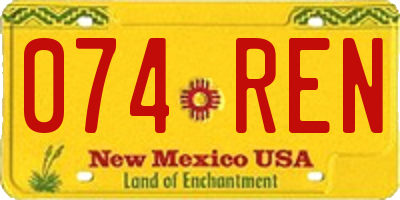 NM license plate 074REN