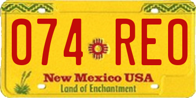 NM license plate 074REO