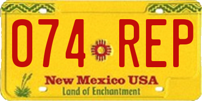 NM license plate 074REP