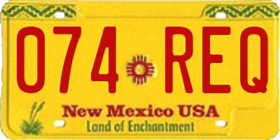 NM license plate 074REQ