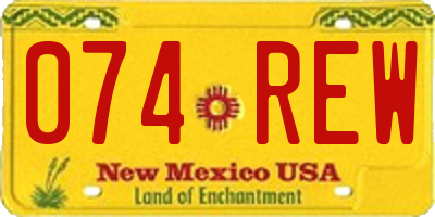 NM license plate 074REW