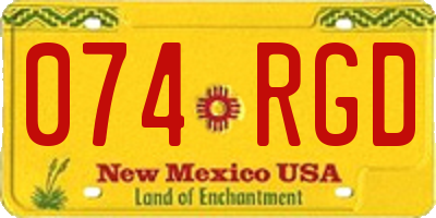 NM license plate 074RGD