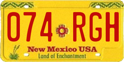 NM license plate 074RGH