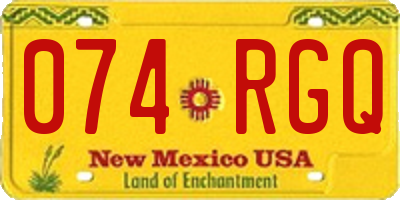 NM license plate 074RGQ