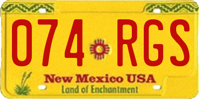 NM license plate 074RGS