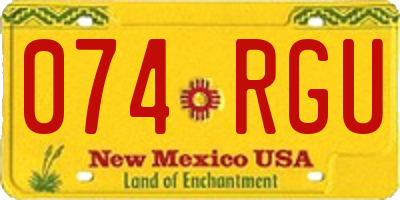 NM license plate 074RGU