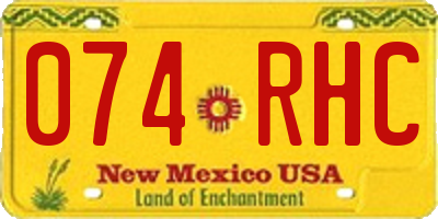 NM license plate 074RHC