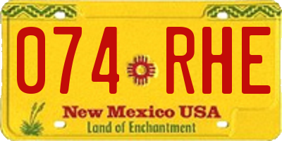 NM license plate 074RHE