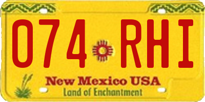 NM license plate 074RHI
