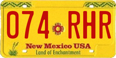 NM license plate 074RHR