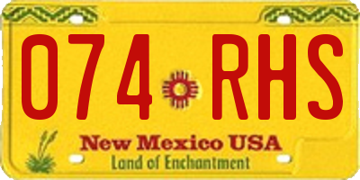 NM license plate 074RHS
